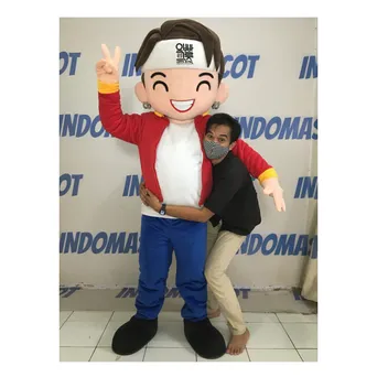 Kostum Badut Boneka Maskot Oppa Bowl