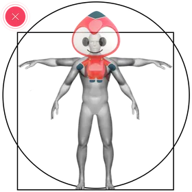 mascot design not passed proportional human body sample